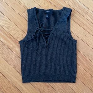 Grey sweater tank